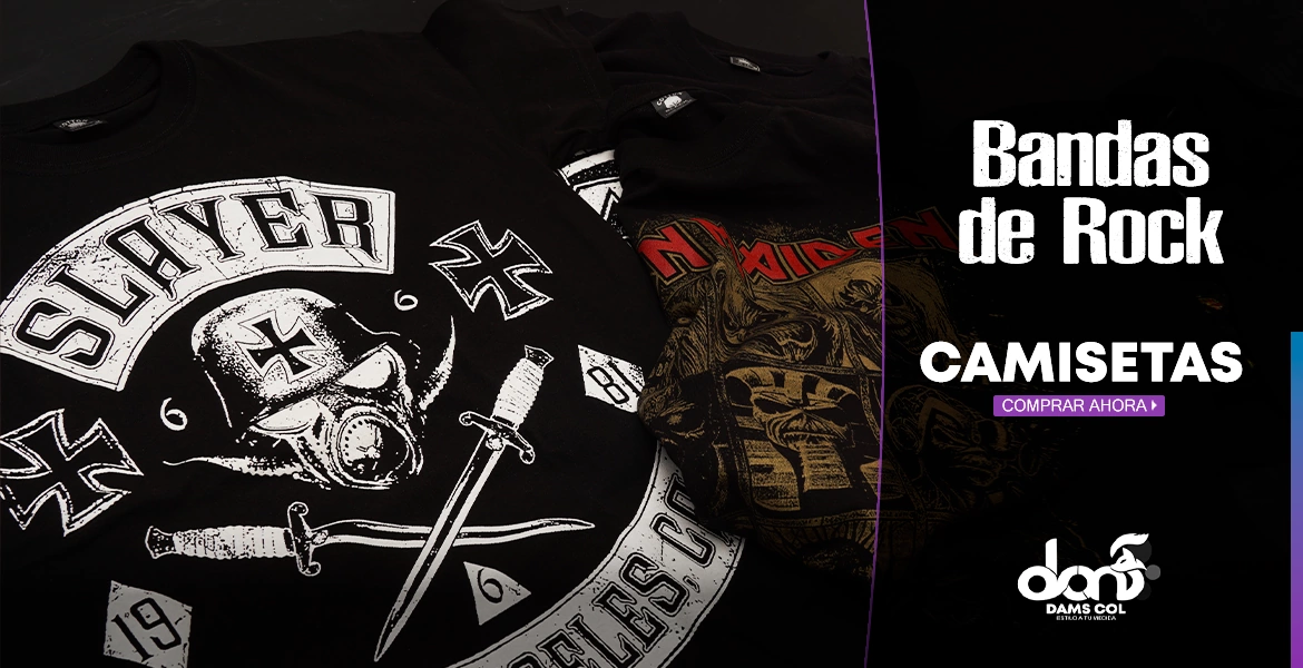 Camisetas Unisex Dams Col Bandas de Rock