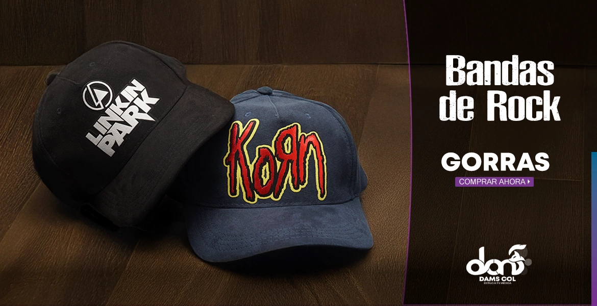 Gorras Unisex Dams Col Bandas de Rock