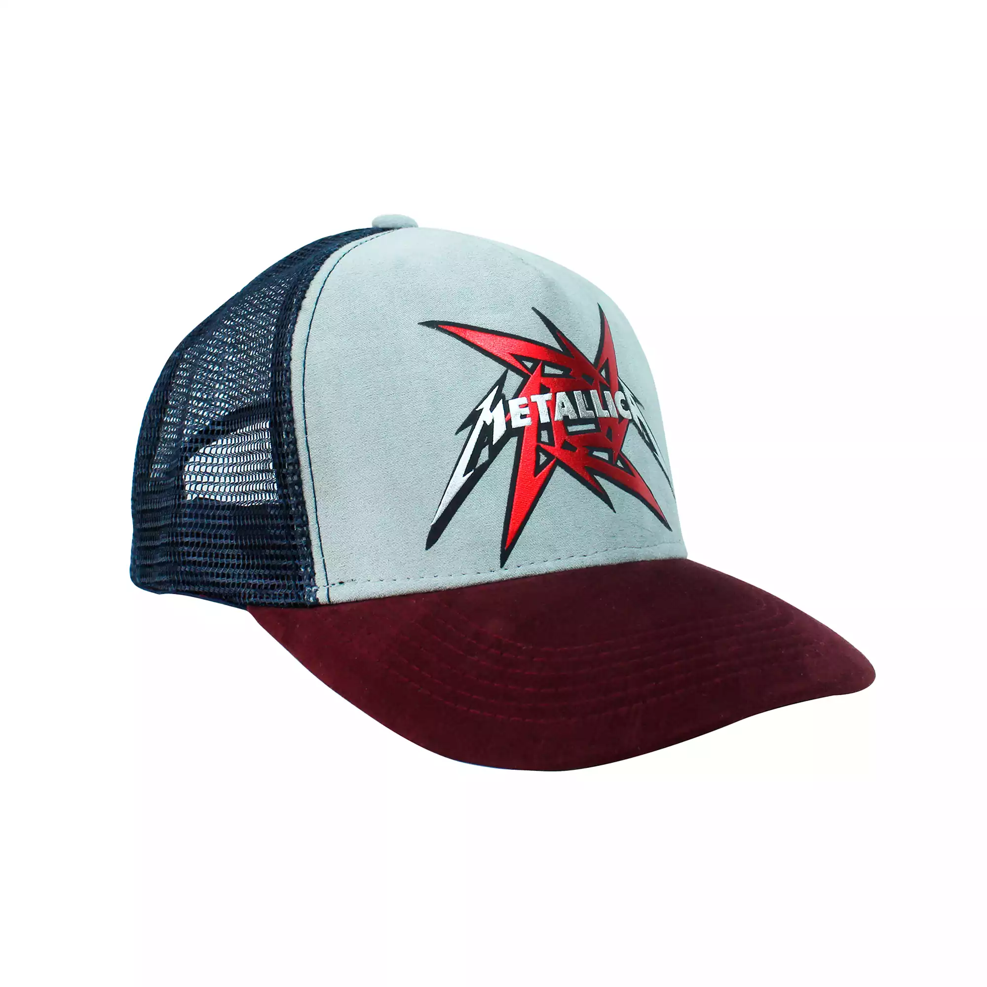 GORRA  METALICA BANDA COLOR GRIS