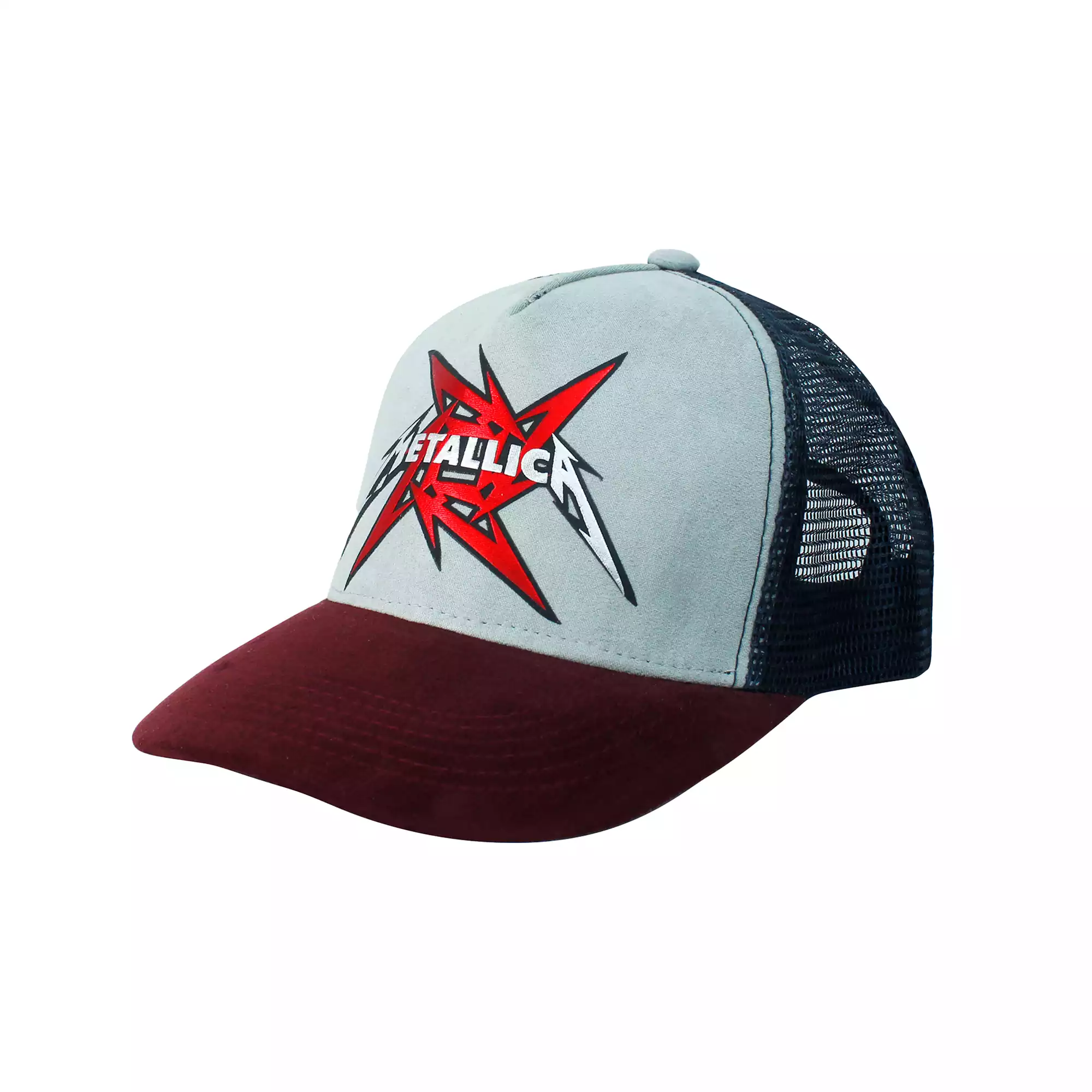 GORRA  METALICA BANDA COLOR GRIS
