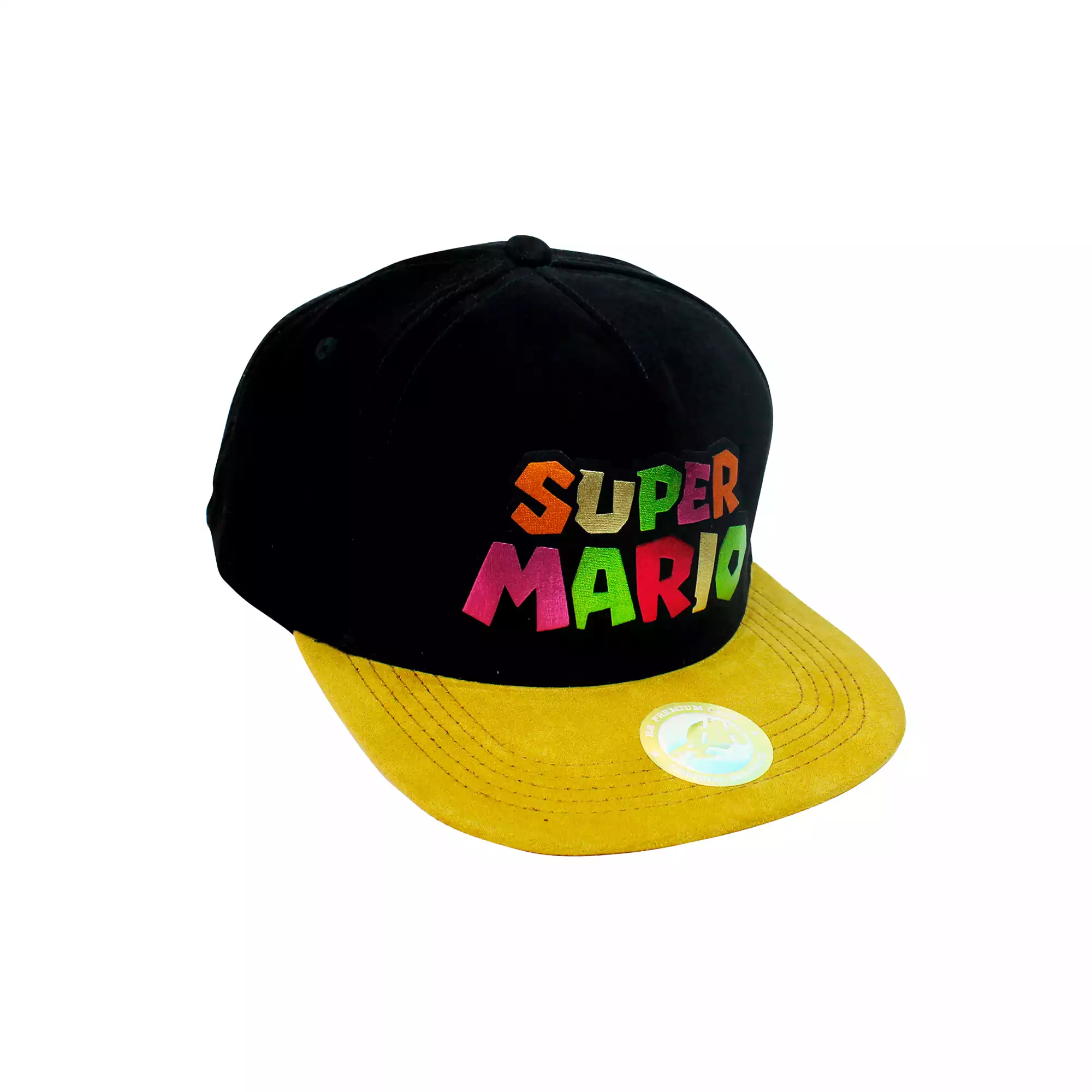 GORRA MARIO BROS LOGO COLOR NEGRO