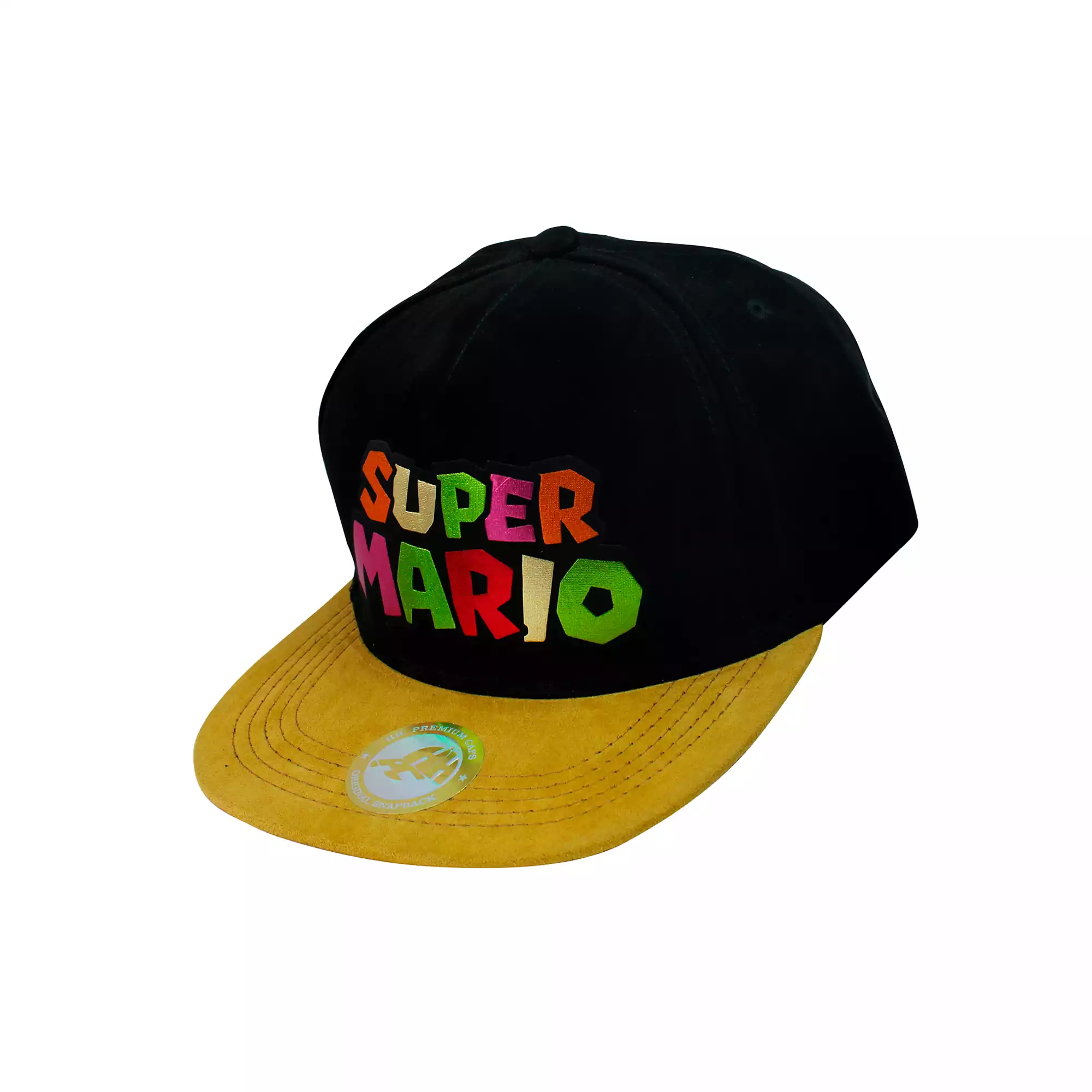 GORRA MARIO BROS LOGO COLOR NEGRO