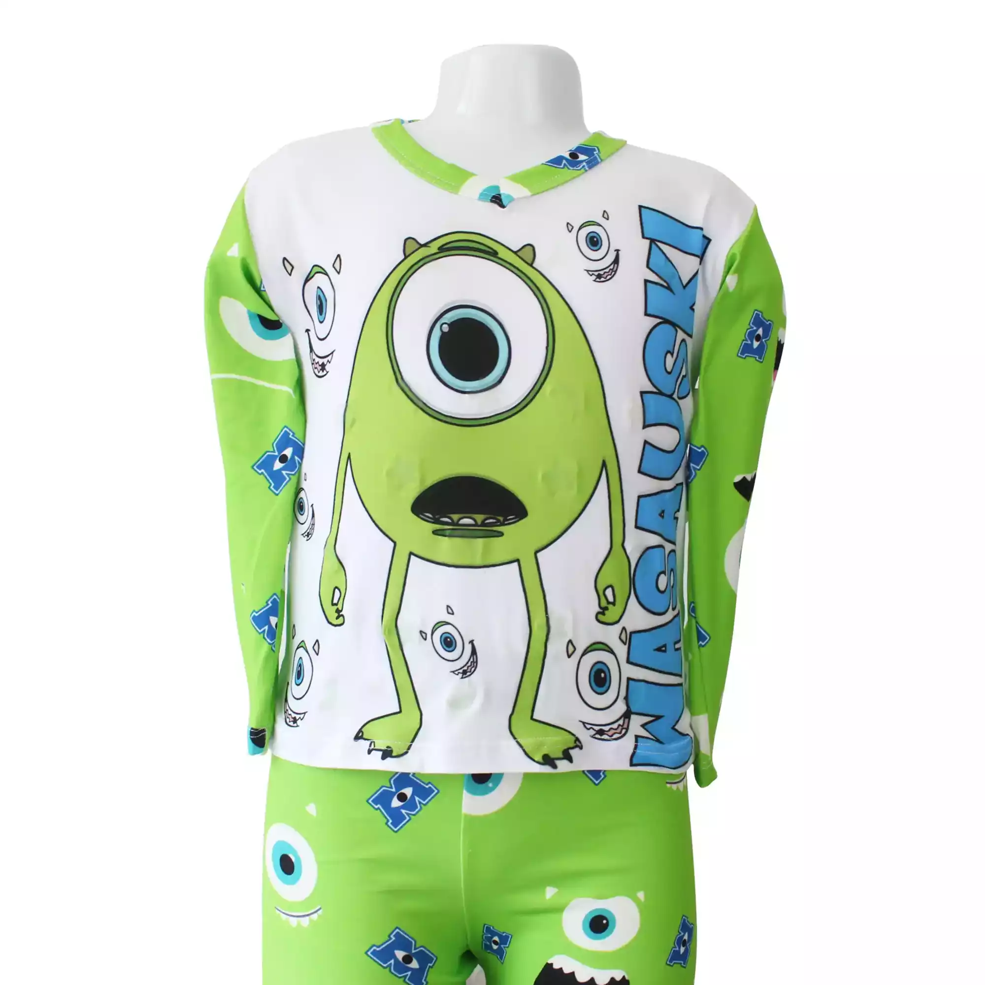 PIJAMA MOSTER INC  OJO VERDE NIÑO