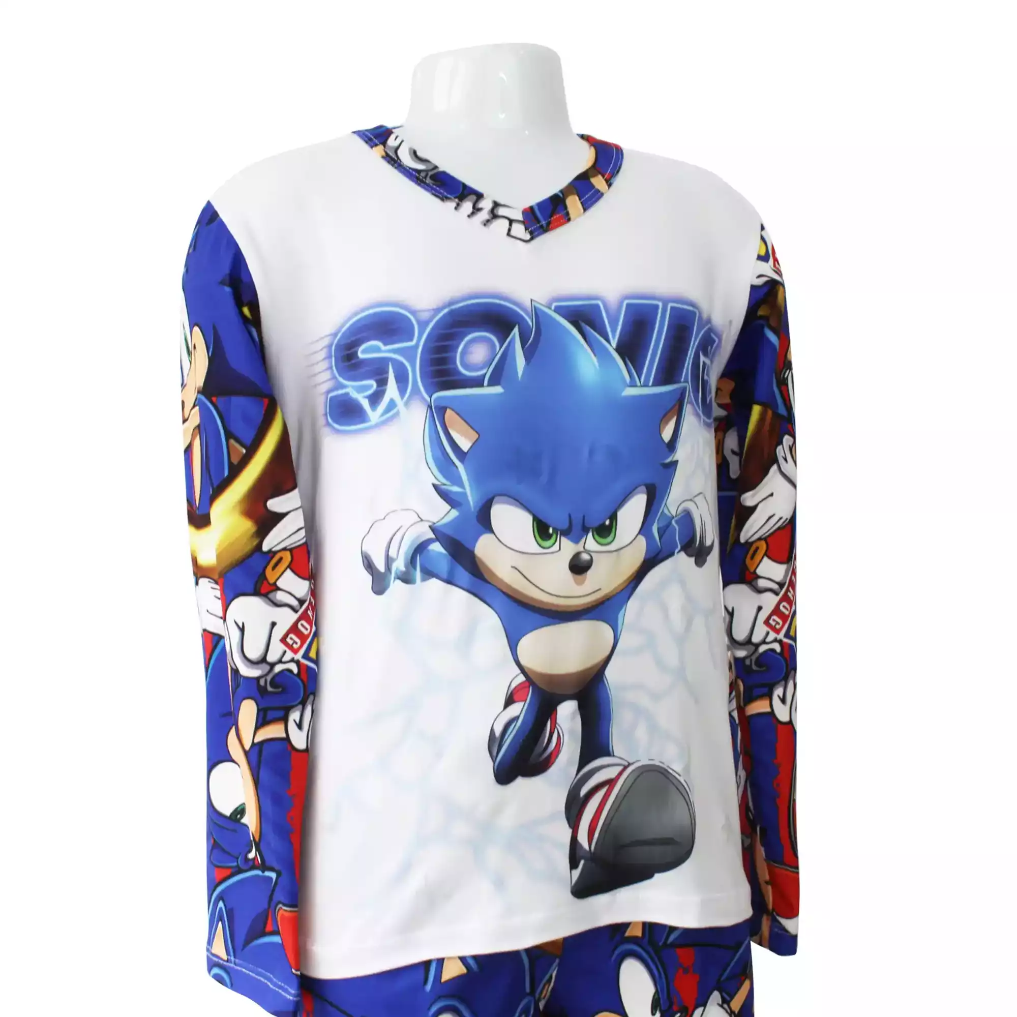 PIJAMA SONIC PARA NIÑO