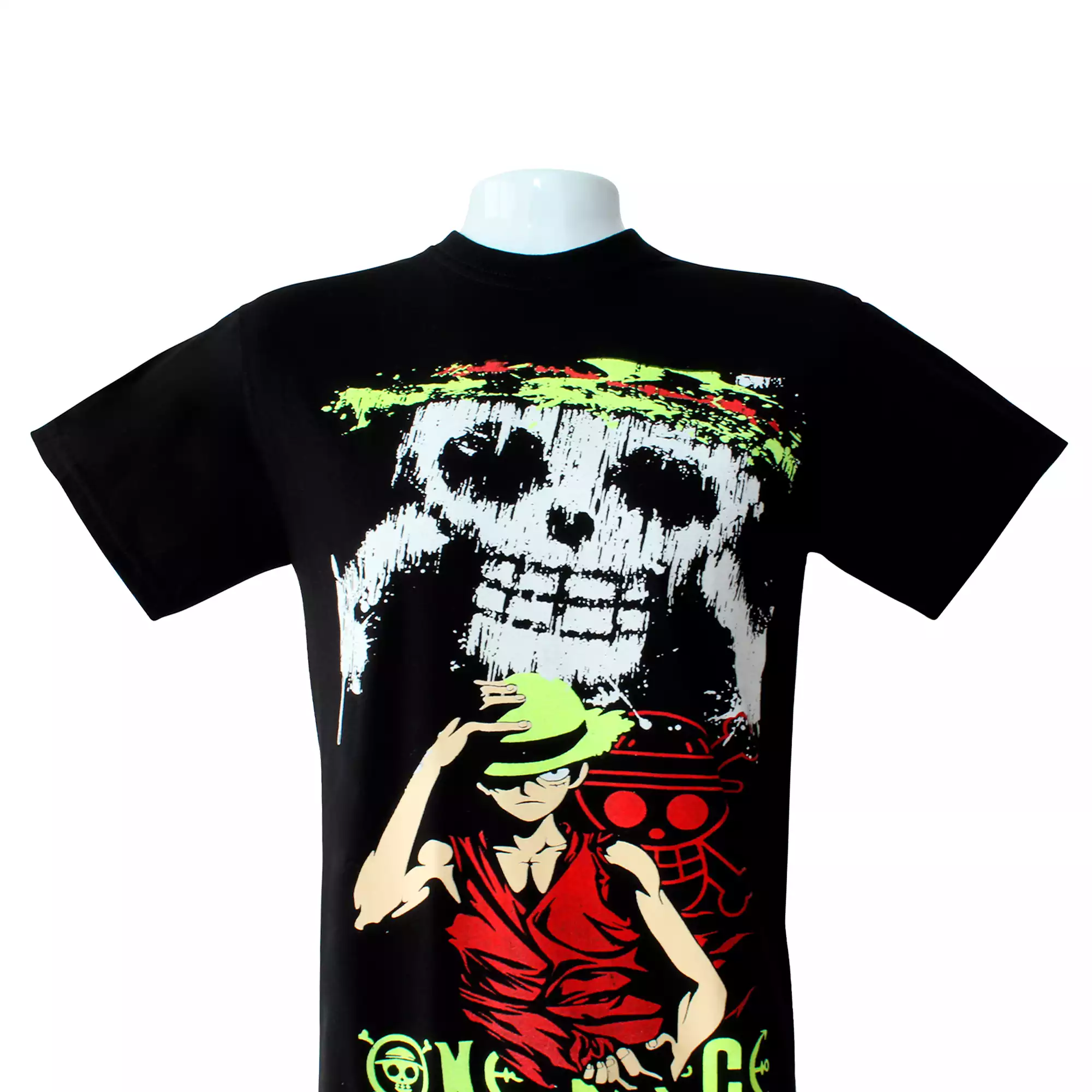CAMISETA ONE PIECE UNISEX COLOR NEGRO DAMS COL