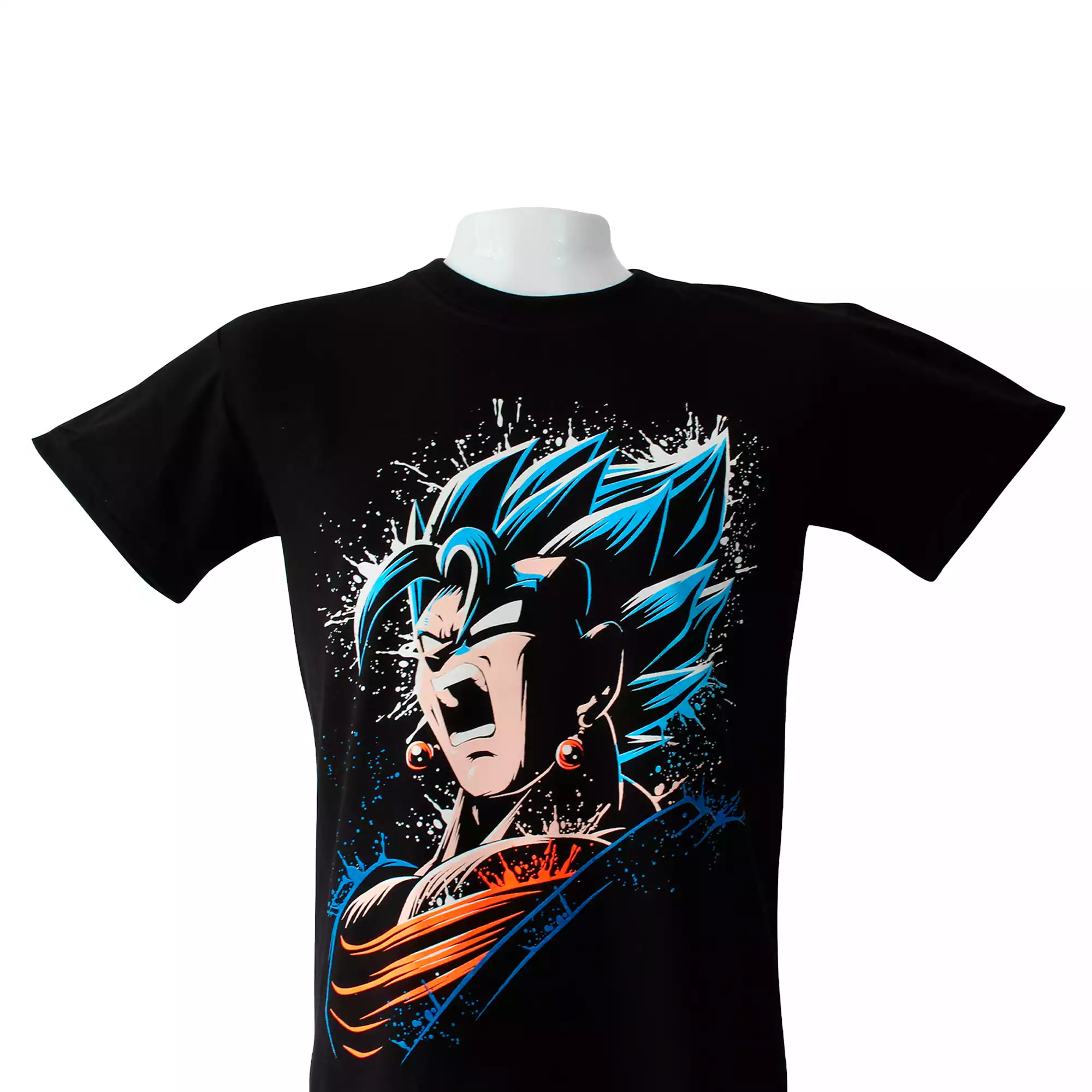 CAMISETA DRAGON BALL Z VEGITO NEON  UNISEX   COLOR NEGRO DAMS COL