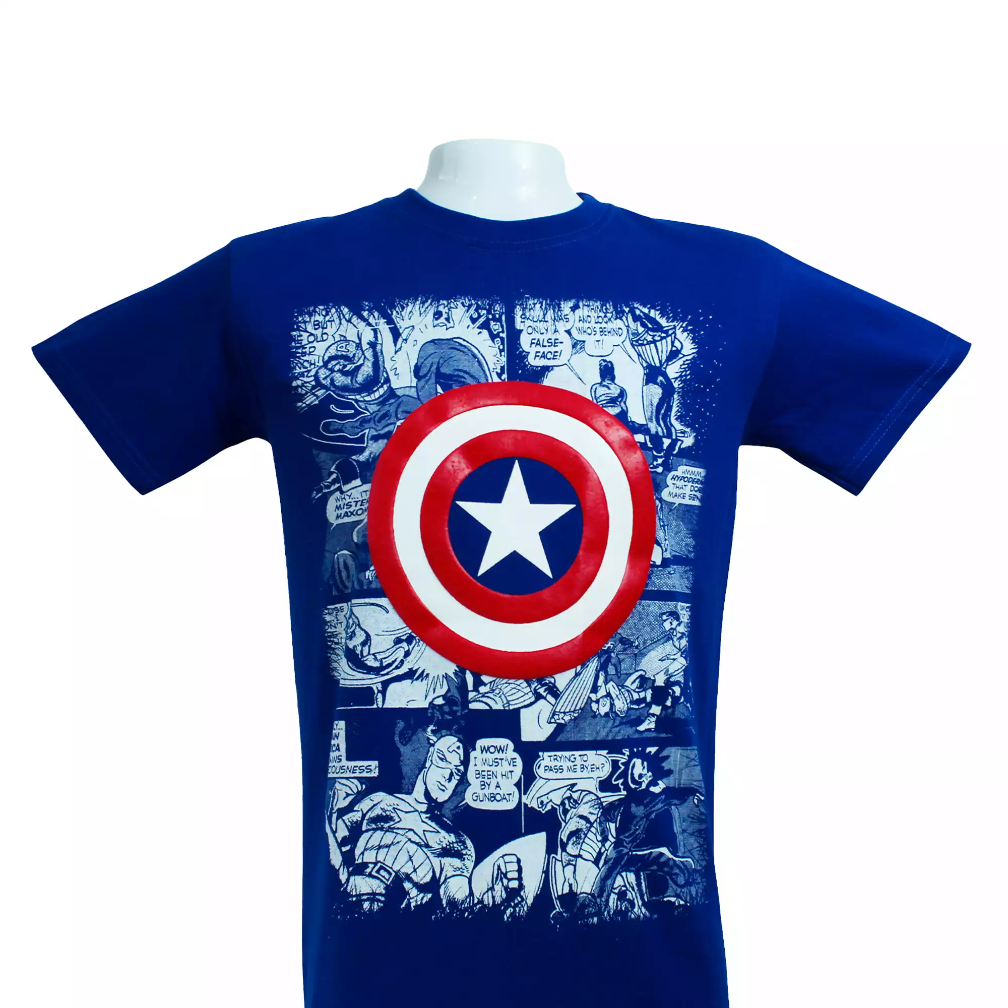 CAMISETA CAPITAN AMERICA UNISEX  COLOR AZUL DAMS COL