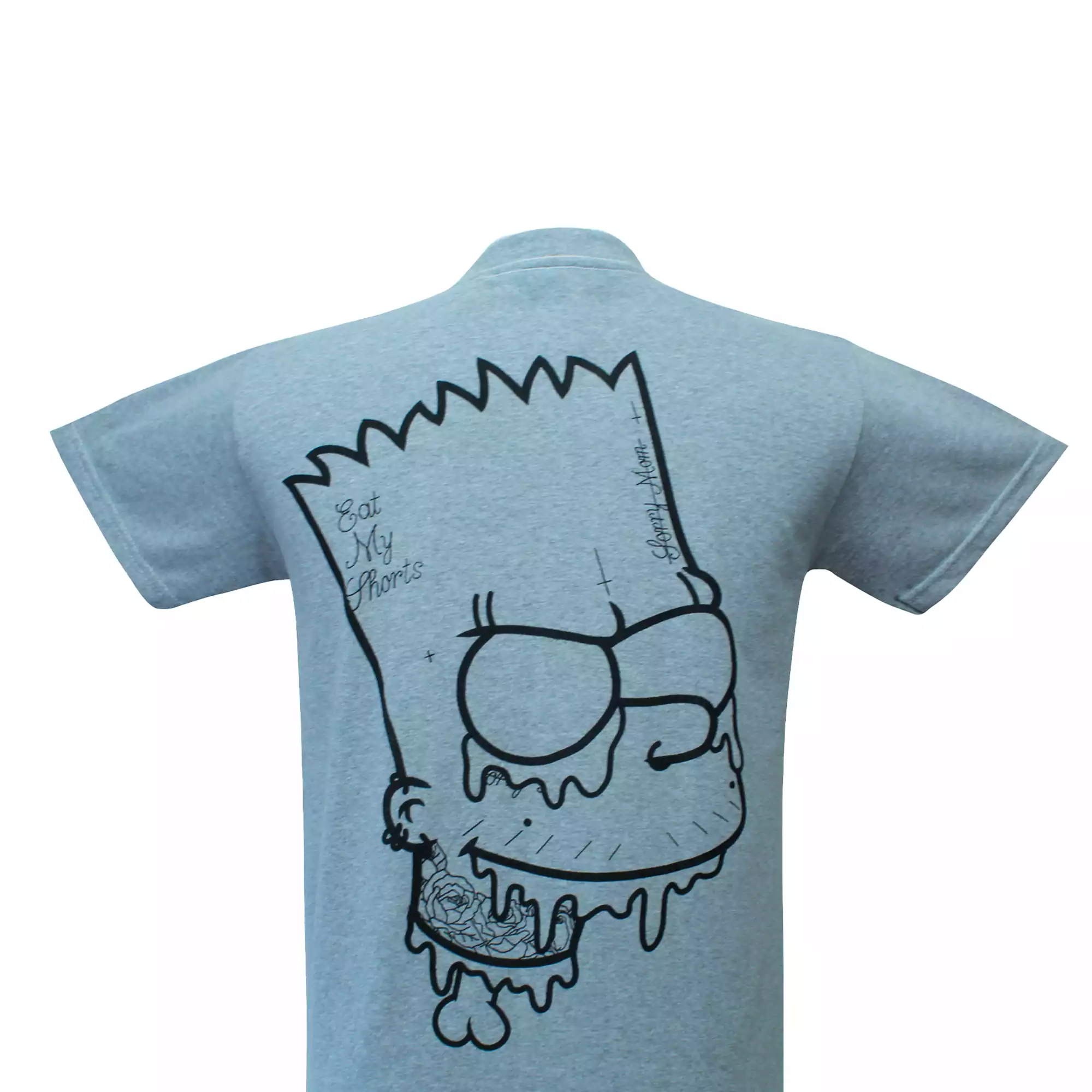 CAMISETA BART SIMPSON ZOMBIE  UNISEX COLOR GRIS DAMS COL