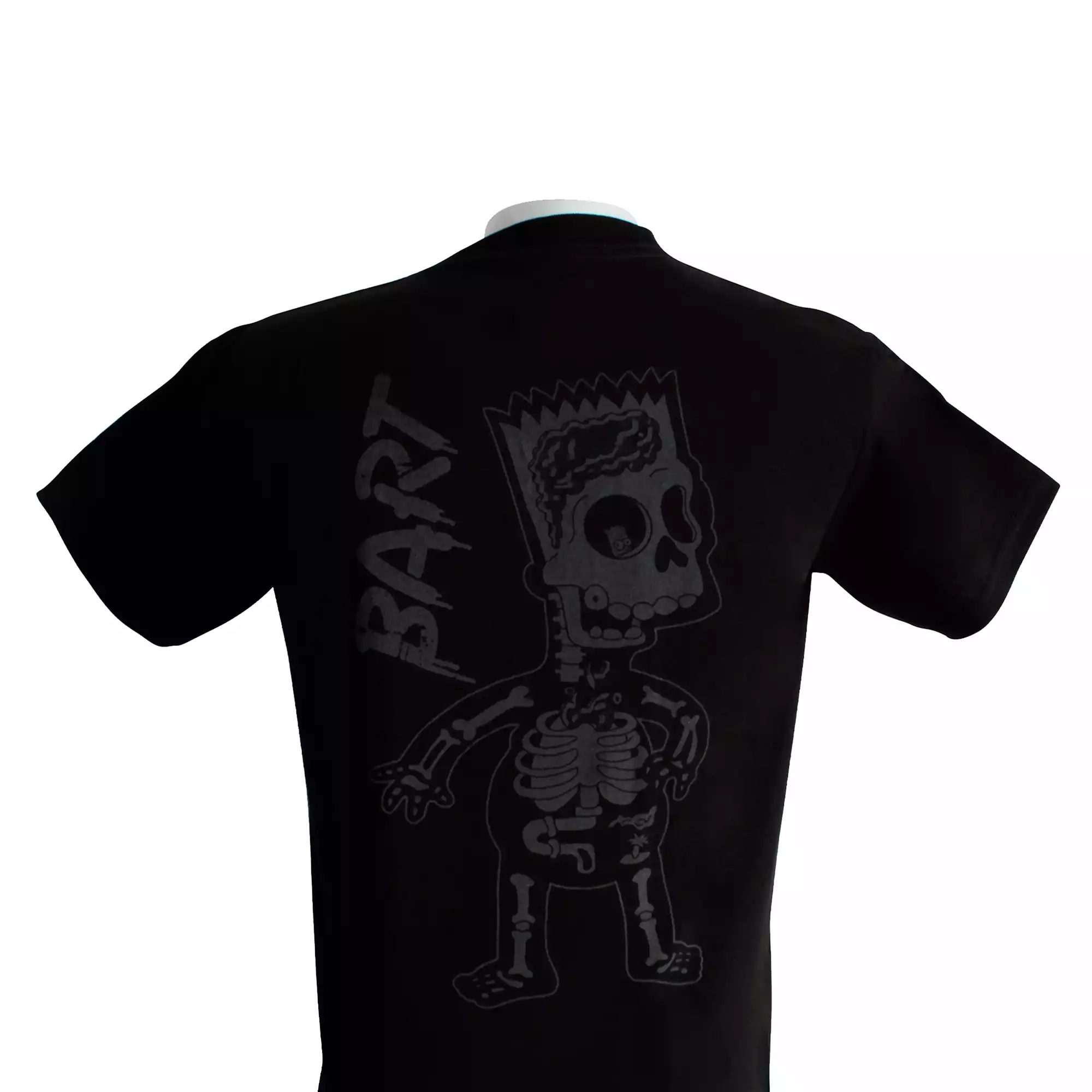 CAMISETA BART SIMPSON ESQUELETO  UNISEX COLOR GRIS DAMS COL