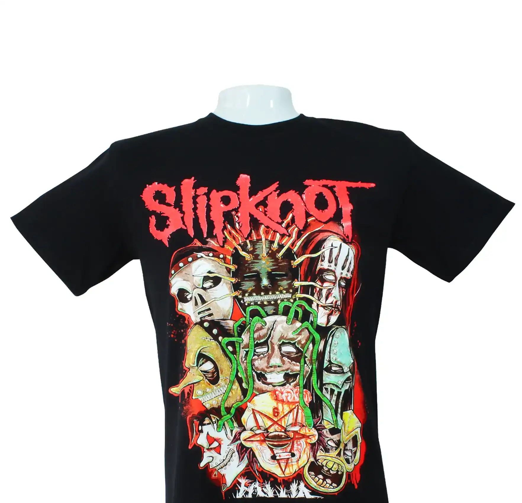 CAMISETA SLIPKNOT COLOR NEGRO CON NEON