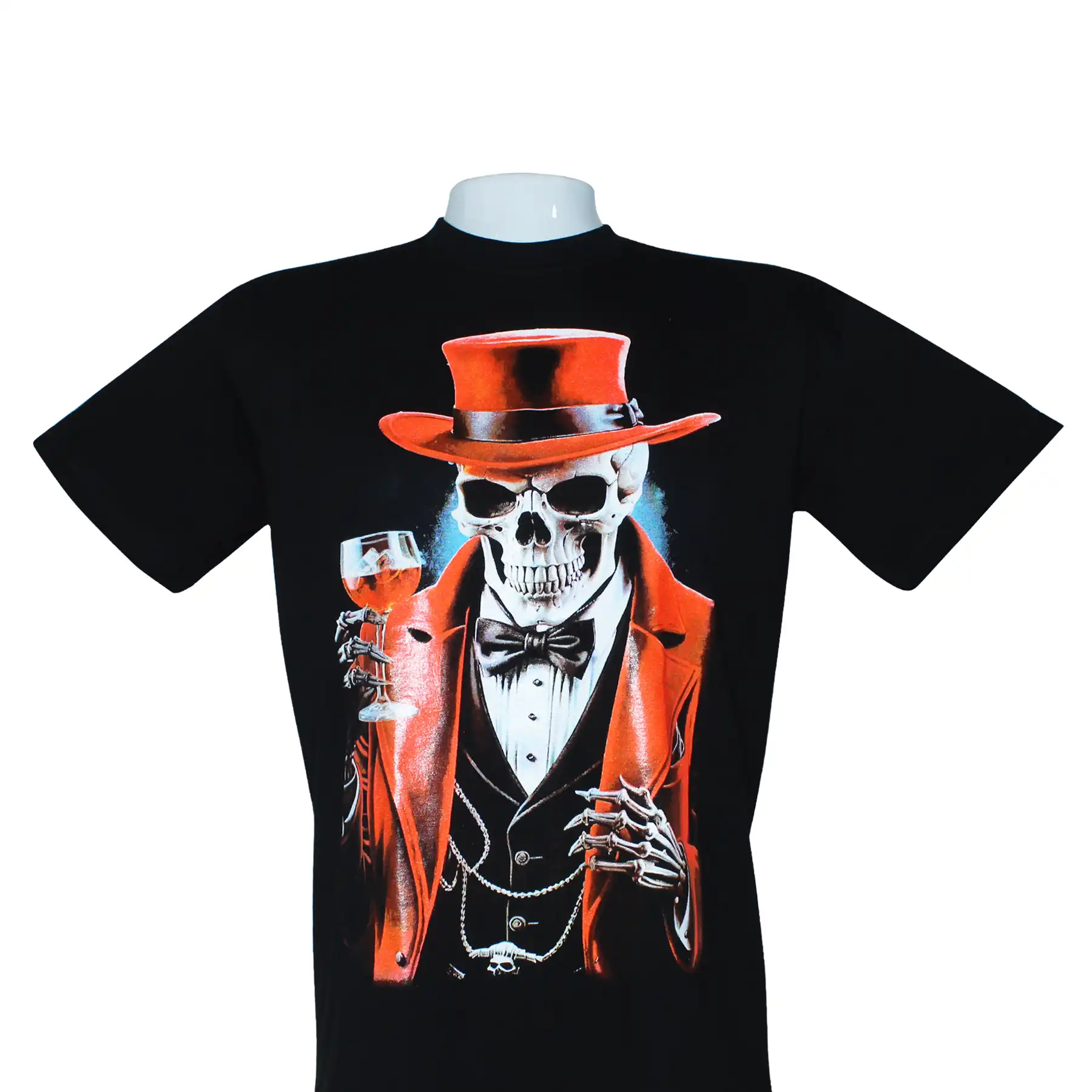 CAMISETA CALAVERA EN NEON