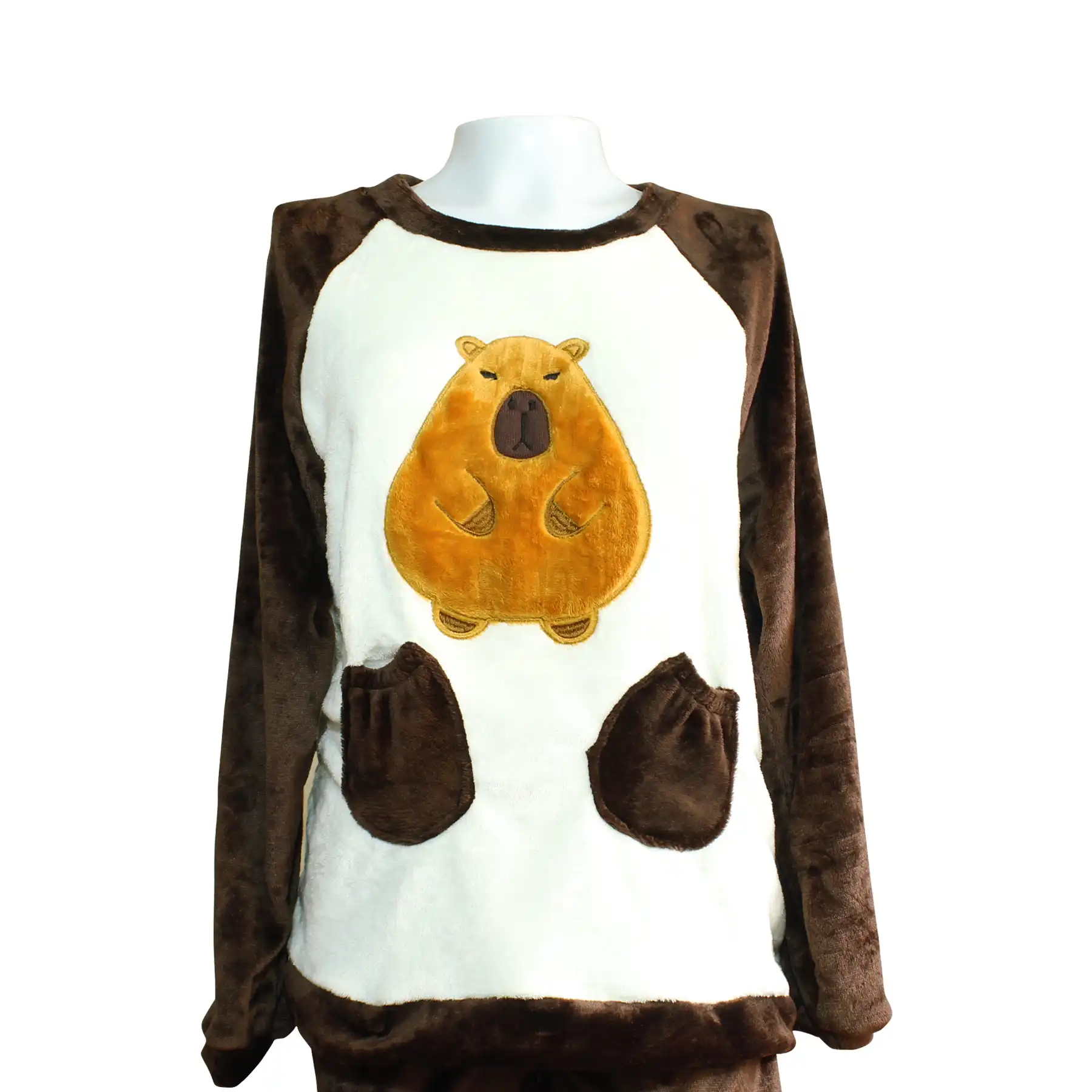 PIJAMA CAPIBARA CAFE OSCURO
